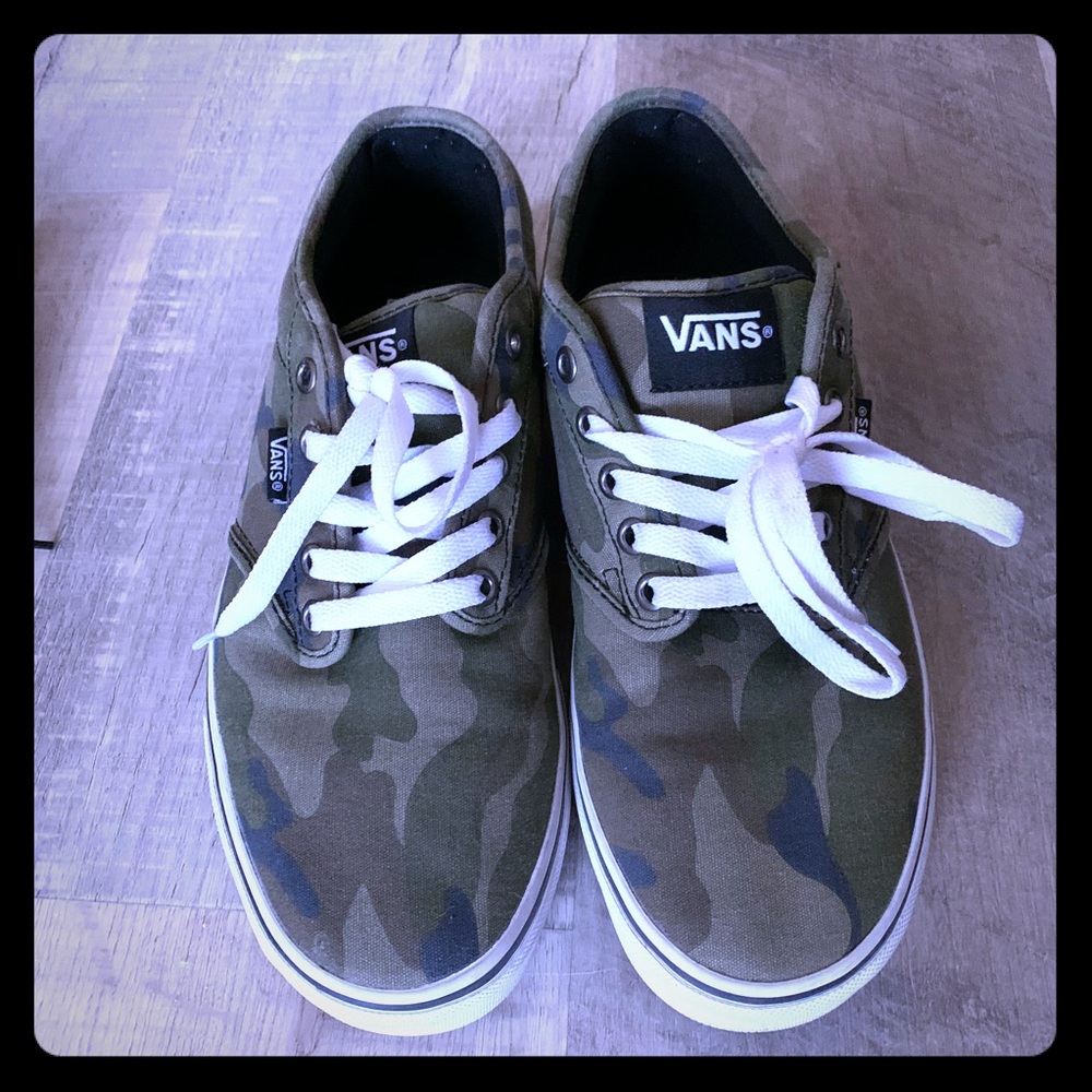 Vans Green Camo Low Top Shoe Sneaker